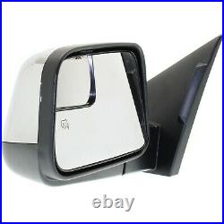 Power Mirror For 2010 Lincoln MKX Left Manual Fold Chrome with Blind Spot Glass