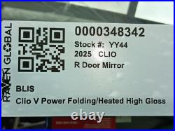 Renault Clio Door Mirror Right Black Blind Spot Mk5 2023 2026