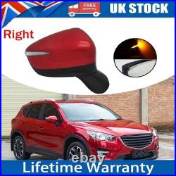 Right Side Door Mirror Blind Spot Turn Signal For Mazda CX-5 CX5 2015-2017 Red