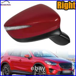 Right Side Door Mirror Blind Spot Turn Signal For Mazda CX-5 CX5 2015-2017 Red