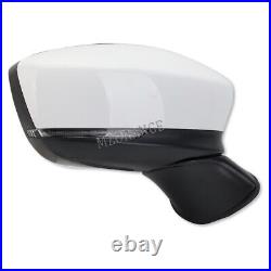 Right Side For Mazda 6 17-21 White Door Wing Mirror Blind Spot Electrical Heated