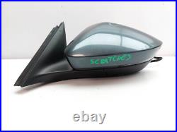 Skoda Superb Mk3 B8 2017 Estate Wing Mirror Power Fold Blind Spot Left Side Grey