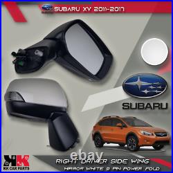 Subaru XV 2011-2017 Right Driver Side Wing Mirror White 9 Pin Power Fold 027507