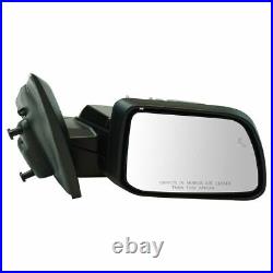 TRQ Exterior Power Heated Puddle Light Blind Spot Signal Mirror Pair for Ford