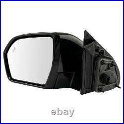 TRQ Mirror LH Side Power Fold Heated Blind Spot Checkered Finish for Expedition