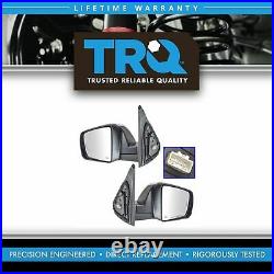 TRQ Mirror Power Fold Heated Signal Memory Blind Spot Puddle Chrome Pair
