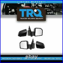 TRQ Mirror Power Folding Heat Turn Blind Spot Memory Camera Temp Spot Pair