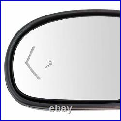TRQ Mirror Power Folding Heated Signal Memory Blind Spot Puddle Black LH for GM