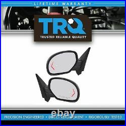 TRQ Mirror Power Folding Heated Signal Memory Blind Spot Puddle Chrome Pair
