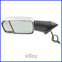 Tow Mirror For 2013 2018 Ram 1500 Driver Side Power Heat Memory Blind Spot Glass