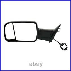 Tow Mirror For 2013 2018 Ram 1500 Left Side Manual Fold Blind Spot Corner Glass