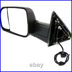 Tow Mirror For 2013 2018 Ram 1500 Left Side Manual Fold Blind Spot Corner Glass