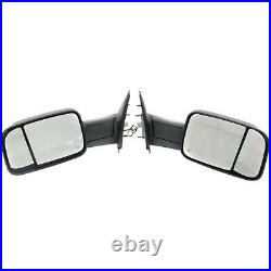 Tow Mirror Set For 2002 2009 Dodge Ram 1500 Left & Right Power Heat Blind Spot