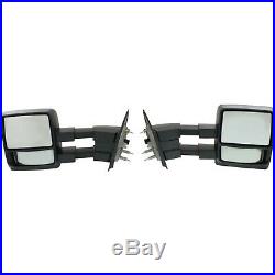 Tow Mirror Set For 2004 2012 Ford F-150 Driver & Passenger Side Power Blind Spot