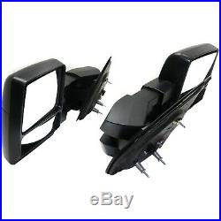 Tow Mirror Set For 2004 2012 Ford F-150 Driver & Passenger Side Power Blind Spot