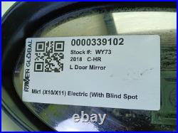 Toyota C-hr Door Mirror Left Silver 1k0 Blind Spot 87940f4091 Mk1 2016-2024