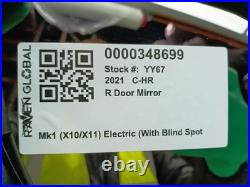 Toyota C-hr Door Mirror Right Black 209 87910f4092 Mk1 2016-2024