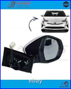 Toyota Prius 2016-2022 Driver Side Mirror with Blind Spot White (Auto fold BSM)