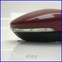 VW EOS RIGHT 2009 2015 door wing mirror UK Driver O/S RED 1Q2857502AP