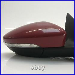 VW EOS RIGHT 2009 2015 door wing mirror UK Driver O/S RED 1Q2857502AP