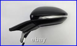 Volkswagen Golf Mk7 Mk7.5 2013-2020 Left Passenger Wing Mirror Black 15 Pin Oem