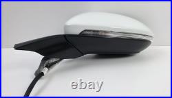 Volkswagen Golf Mk7 Mk7.5 2013-2020 Left Passenger Wing Mirror White 15 Pin Oem