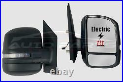 Vw Crafter Wing Mirror Electric Complete Black Short Arm O/S 2017 Onwards