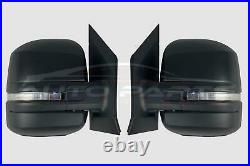 Vw Crafter Wing Mirror Manual Complete Black Short Arm Set O/S N/S 2017 Onwards