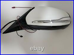 WHITE LEFT DRIVER SIDE MIRROR WithBLIND SPOT FOR MERCEDES C200 C250 C300 C63 15-18