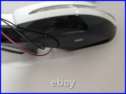 WHITE LEFT DRIVER SIDE MIRROR WithBLIND SPOT FOR MERCEDES C200 C250 C300 C63 15-18