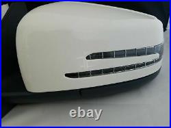 WHITE LEFT DRIVER SIDE MIRROR WithBLIND SPOT FOR MERCEDES COUPE E350 E550 10-17