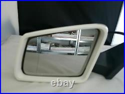 WHITE LEFT DRIVER SIDE MIRROR WithBLIND SPOT FOR MERCEDES COUPE E350 E550 10-17